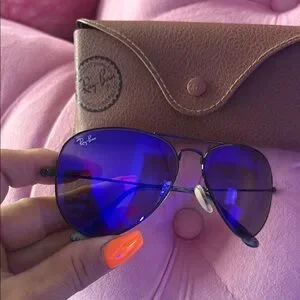 Ray-Ban Blue and Brown Sunglasses Accessories Genuine Ray-Ban RB3016 Clubmaster Brown & blue lens  main image 4